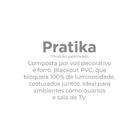 Cortina Para Sala Blackout Pratika Slim Pádua 2,60m X 1,70m