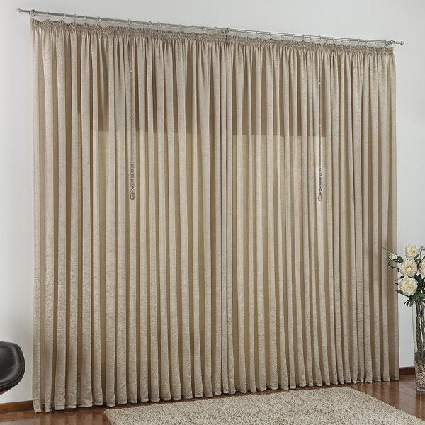 cortina para sala caqui seda amassada 3m x 2 80m para varao simples