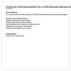 Cortina Para Sala De Cetim Amassado Dourada 5m X 2,70m Dourad