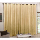 Cortina Para Sala De Cetim Amassado Dourada 5m X 2,70m Dourad