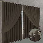 Cortina Para Sala E Quarto Blecaute Jade 2,60 X 1,60 Marrom