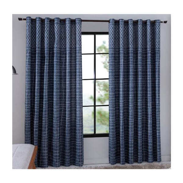 Cortina Para Sala Estampada Com Ilhos 3,00 X 2,40 M Atenas Su