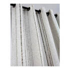 Cortina Para Sala Fio Tinto 2,20 X 1,80 M Com Ilhós Preto Sul