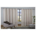 Cortina Para Sala Fio Tinto 2,20 X 1,80 M Com Passante Caqui