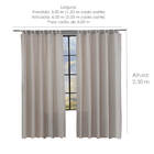 Cortina Para Sala Fio Tinto 3,00 X 2,50 M Com Passante Chocol