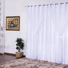 Cortina Para Sala Ou Quarto Charmousse Com Voil 2,00 Branca [