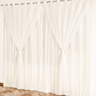 Cortina Para Sala Ou Quarto Charmousse Com Voil 3,00 Palha [f