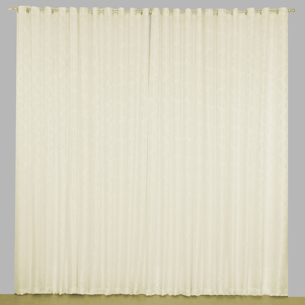 Cortina Para Sala Ou Quarto Jacquard Leve 2,00 Metros Palha [