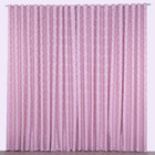 Cortina Para Sala Ou Quarto Jacquard Leve 2,00 Metros Rose [f