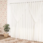 Cortina Para Sala Ou Quarto Microfibra Com Voil 2,00 Palha [f