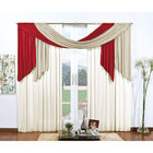 Cortina Para Sala Palha / Vermelha Varão Duplo 4 Metros X 2,8