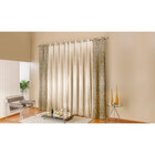 Cortina Para Sala Prata Onça  3m x 2,6m Varão Simples