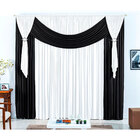 Cortina Para Sala Preta / Branca Franci 4m X 2,8m De Altura I