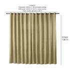 Cortina Para Sala Quarto 200x180cm Cetim Amassado Bege