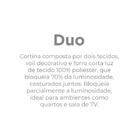 Cortina Para Sala Quarto Corta Luz Duo Cromo 3,00m X 2,30m