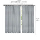 Cortina Para Sala Quarto Escritório Renda Cinza 2,00x1,80 M C