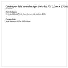 Cortina Para Sala Vermelha Argos Corta-luz 70% 3,00m X 1,70m