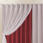Cortina Para Trilho Comum Elegance 2 00m X 1 70m Vermelha Tec
