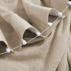 Cortina Para Trilho Suíço Wave Duplex De Linho Com Forro De M