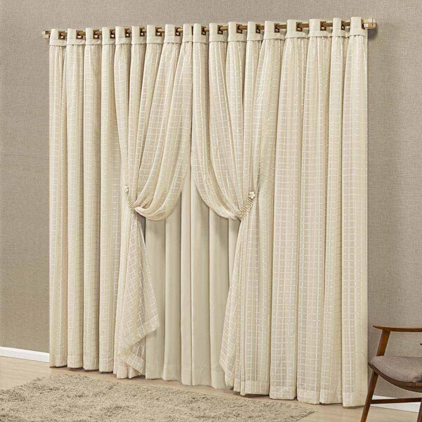 Cortina Para Varão Canaã Blackout 3 00m X 2 50m Sala Quarto -