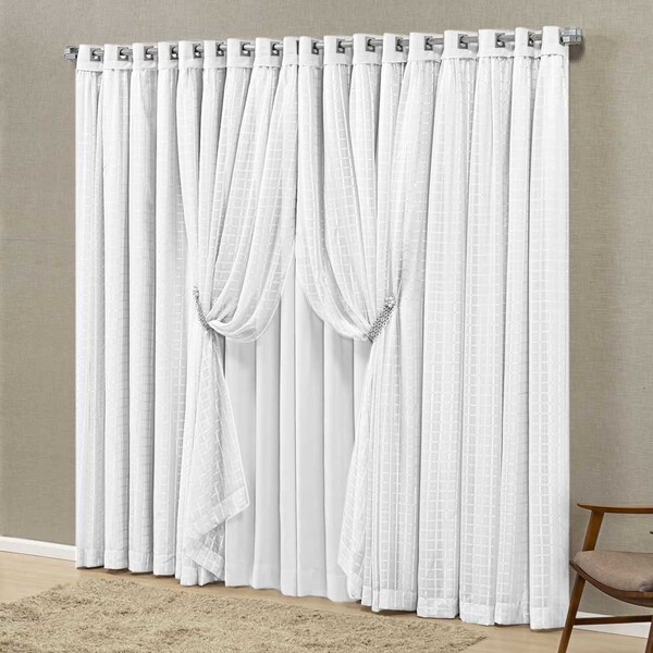 Cortina Para Varão Canaã Blackout 4 00m X 2 70m Sala Quarto -