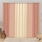 Cortina Para Varão Floratta Jacquard 3 00m X 2 60m Sala Quart