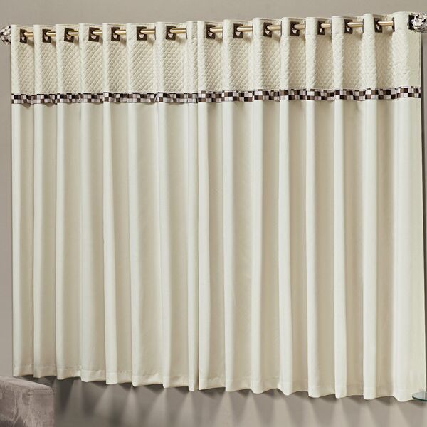 Cortina Para Varão Simples Thierry 2 00m X 1 70m - Palha