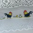 Cortina Para Vitrô De Renda 2 0m X 0 80cm - Interlar Galinha