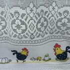 Cortina Para Vitrô De Renda 2 0m X 0 80cm - Interlar Galinha