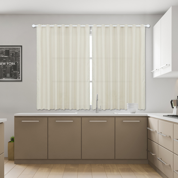 Cortina Passabarra Areia 1,20x2,20m 2 Folhas Bella Janela