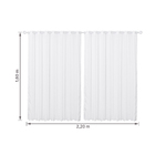 Cortina Passabarra Branca 1,20x2,20m 2 Folhas Bella Janela