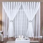 Cortina Paula 2 00m X 1 70m Branca Tecido Voal Leve Clean Par