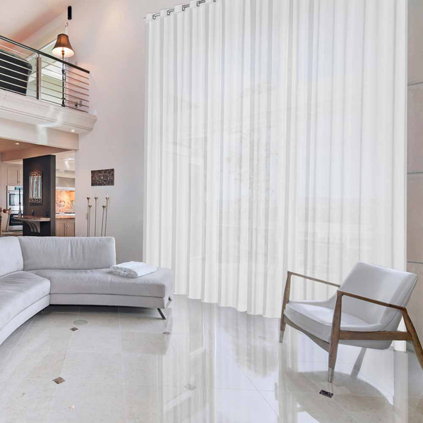 Cortina Pé Direito Duplo Firenze 6 00m X 5 00m Ilhós Cromado