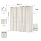 Cortina Pé Direito Duplo Firenze 6 00m X 5 00m Ilhós Cromado