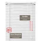 Cortina Persiana Horizontal Branco L=1,60m X A=1,30m Pvc + Br