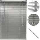 Cortina Persiana Horizontal Cinza L=1,00m X A=1,30m Pvc + Bro