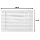 Cortina Persiana Horizontal Cinza L=1,00m X A=1,30m Pvc Branc