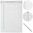 Cortina Persiana Horizontal Cinza L=1,00m X A=1,30m Pvc Branc