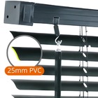 Cortina Persiana Horizontal Cinza L=1,00m X A=1,30m Pvc Branc