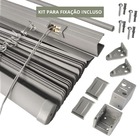 Cortina Persiana Horizontal Cinza L=1,60m X A=1,30m Pvc + Bro
