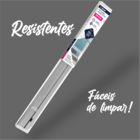 Cortina Persiana Horizontal Plástico Pvc 120x130cm Cinza Atlas