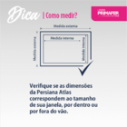 Cortina Persiana Horizontal Plástico Pvc 120x160cm Branca Atl