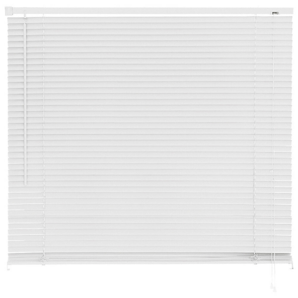 Cortina Persiana Horizontal Plástico Pvc 140x130cm Branca Atl