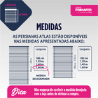 Cortina Persiana Horizontal Plástico Pvc 160x160cm Cinza Atlas