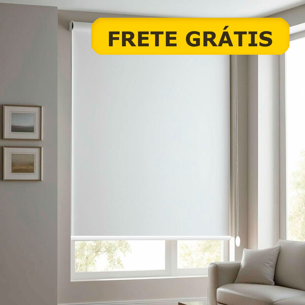 Cortina Persiana Rolô Blackout Branca 1,20 Larg X 2,40 Alt -