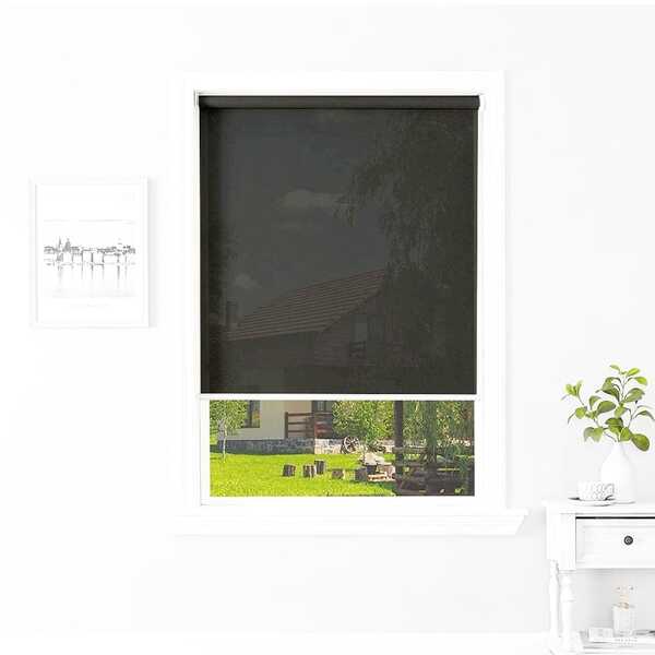 Cortina Persiana Rolo Tela Solar 3% 0,90 Larg X 1,90 Alt Preto