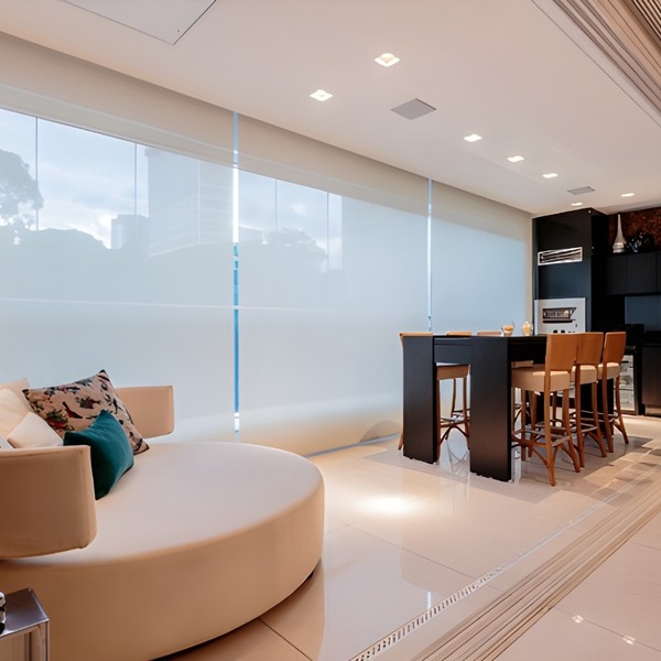 Cortina Persiana Rolo Tela Solar 5% 1,25 Larg X 1,85 Alt Bran