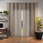 Cortina Pharrel Bege e Marrom 1,40x2,80m 1 Folha Inspire