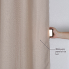 Cortina Pharrel Bege e Marrom 1,40x2,80m 1 Folha Inspire