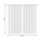 Cortina Porto Belo Tecido Misto Branco 3,60x2,60m Beca Decor